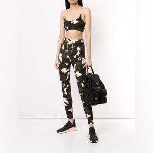 The Upside Pink and Black Camo sport bra and Joggers